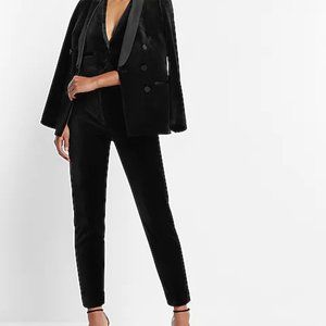Express Satin Lined Velvet Blazer and Skinny Pant